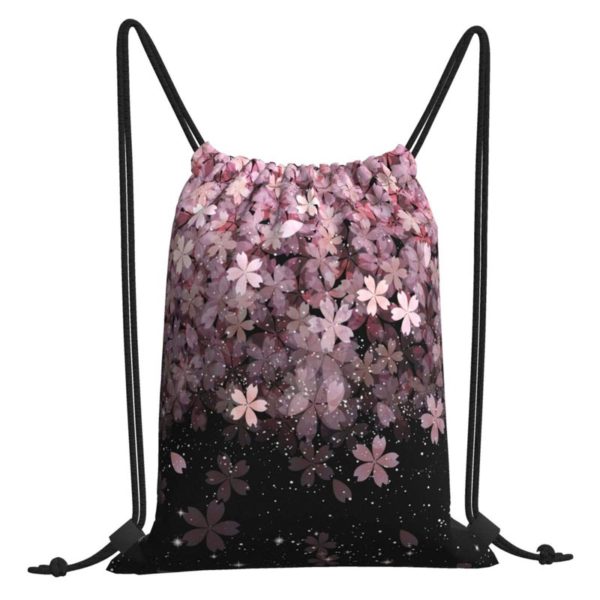 Cherry Blossom Drawstring Bag