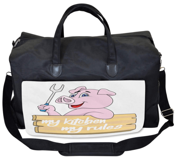 Bolsa de lona con diseño de cerdo