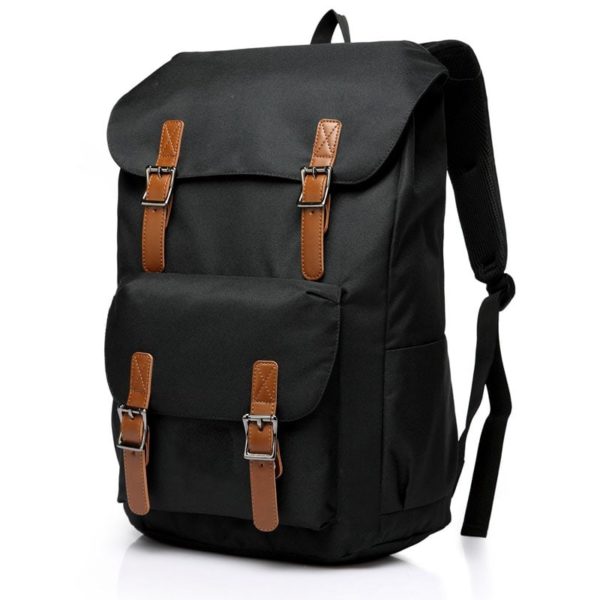 Black leather Backpack