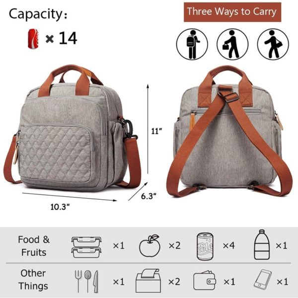 Lunch Bag with Front Pockets