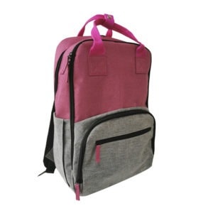 Pink And Gray Backpack