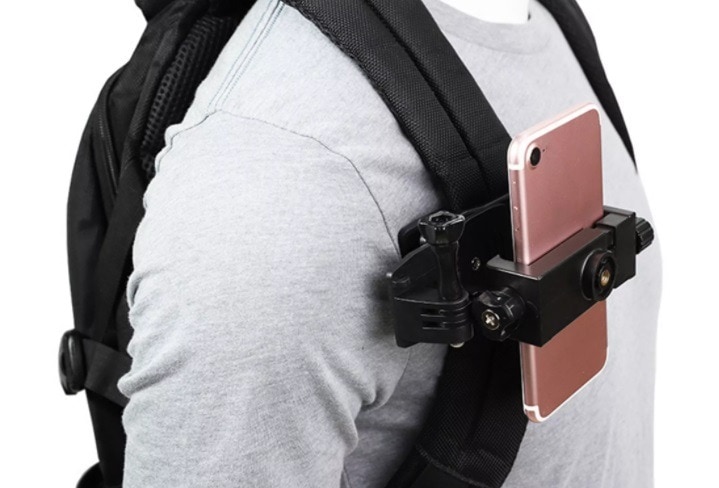 Backpack Strap: backpack strap phone holder