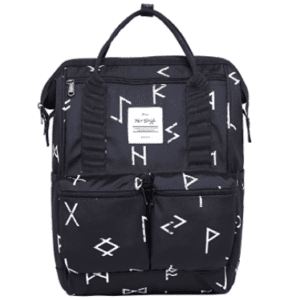 Letter pattern square backpack