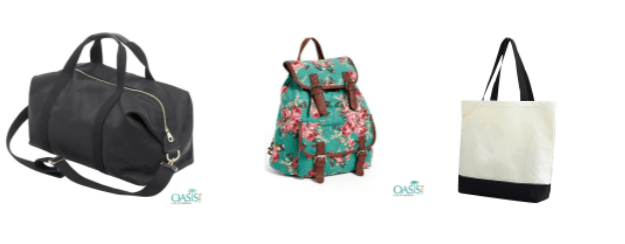 Principales productos de Oasis Bags