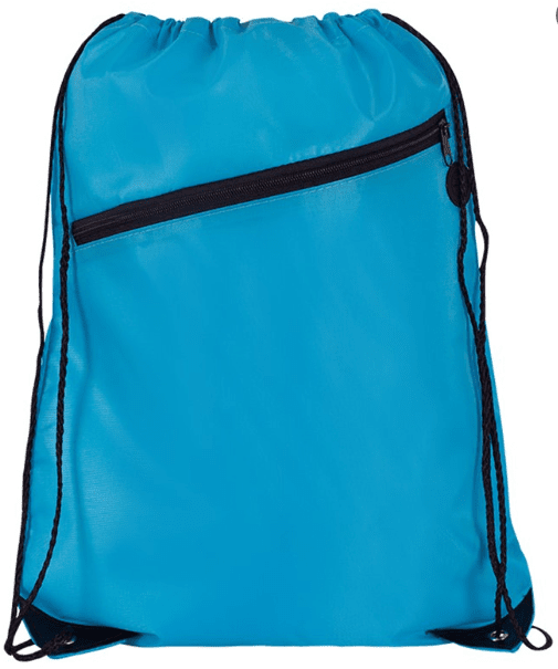 Drawstring backpack with pocket