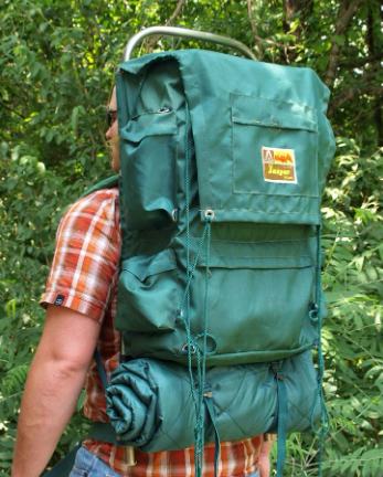 Framed camping backpack