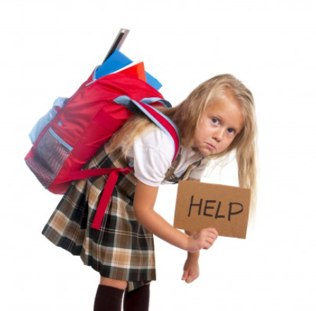kids back problems caused by backpack