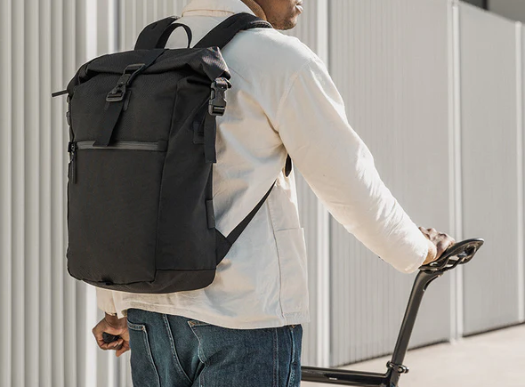 Unique style of a roll top backpack