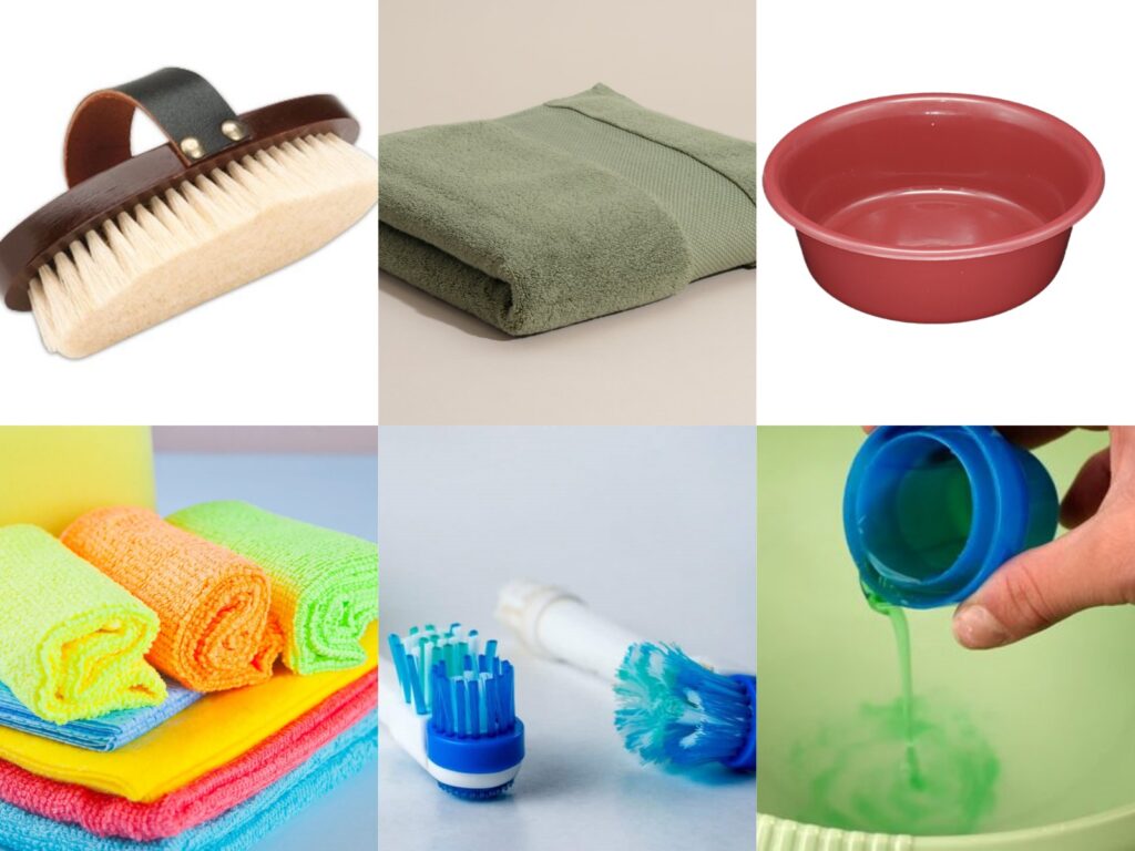 Preparing hand-washable backpack-Items